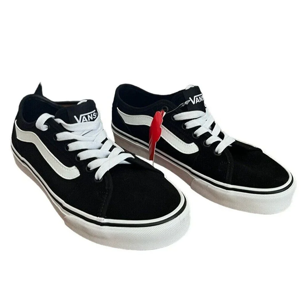 Vans Men's Filmore Decon Sneakers Low Top Canvas Skater Black Size M 6.5 W 8.5